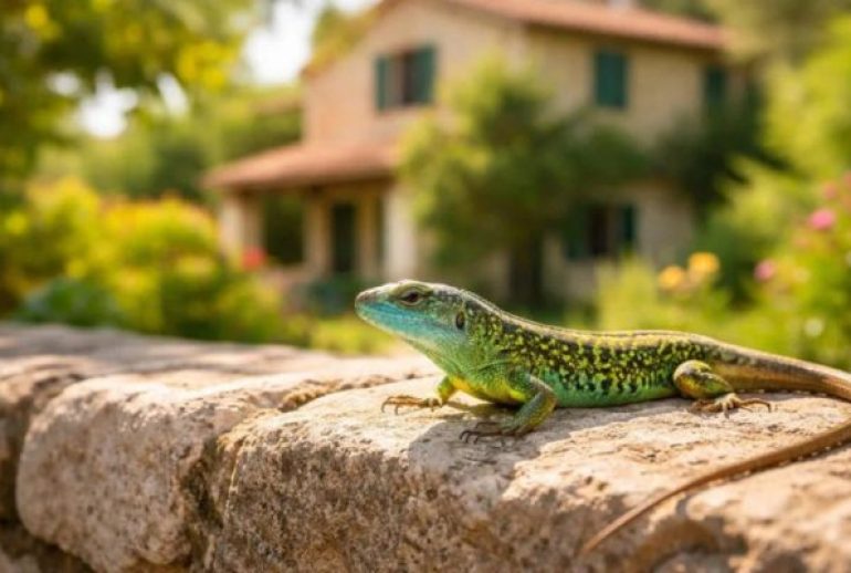 lézard maison danger